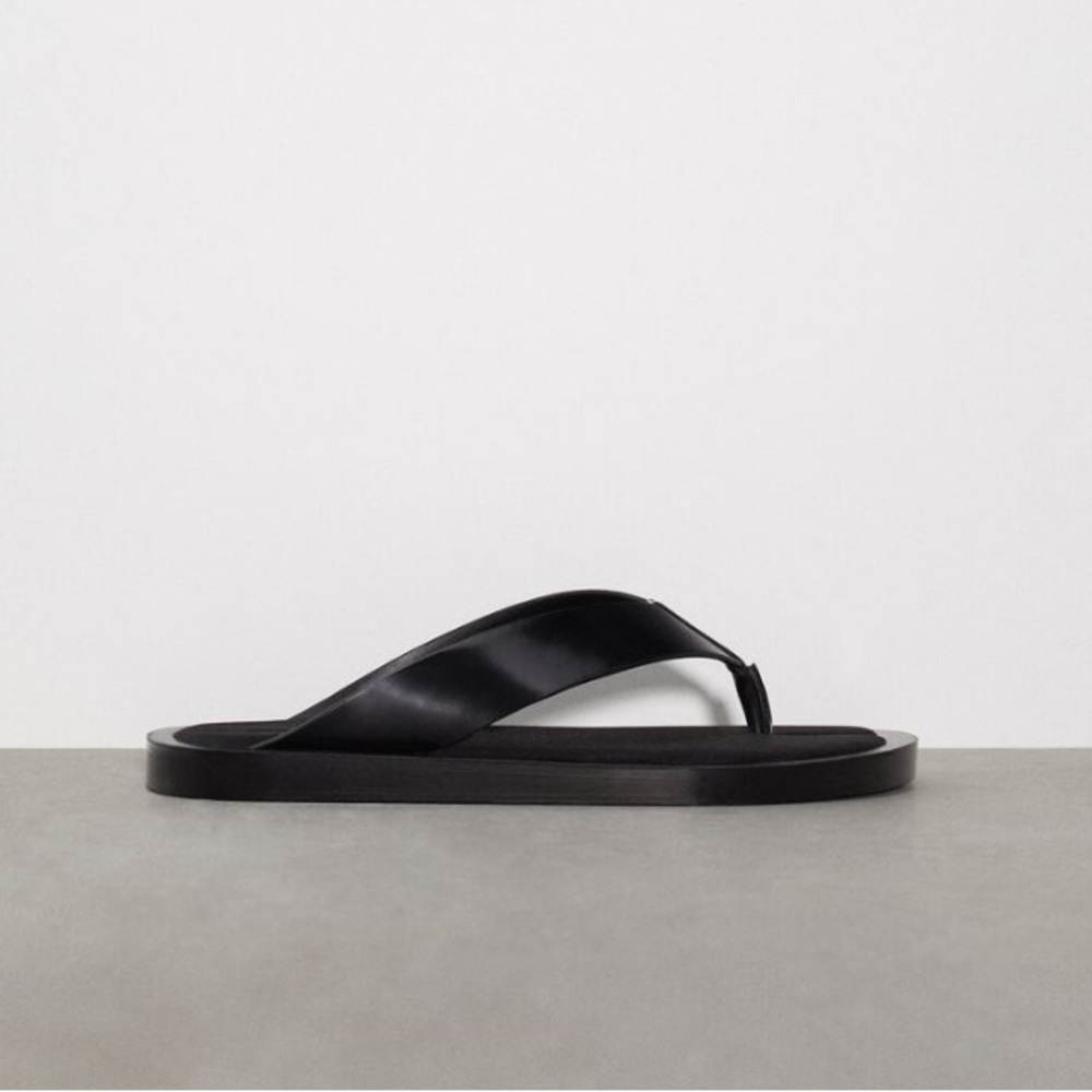 Zara | Black Minimalist Sandals Size 7.5/38 - Picture 2 of 8